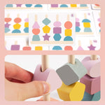 Puzzle enfant perles Montessori pour apprentissage séquençage formes - Vignette | Le Poussin Ludique