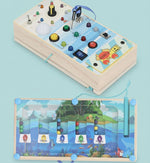 Busy Board 2 en 1 labyrinthe magnétique et boutons LED interactifs - Vignette | Le Poussin Ludique