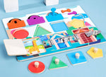 Busy Board bébé bascules loquet de verrouillage formes et couleurs - Vignette | Le Poussin Ludique