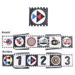 Livre Montessori noir et blanc contrasté pour bébé - Vignette | Le Poussin Ludique