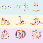 Jeu de Construction Magnétique avec des tubes flexibles 100 PCS - Vignette | Le Poussin Ludique