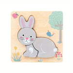 Puzzle bebe avec animaux de la ferme adorables colorés pastel - Vignette | Le Poussin Ludique