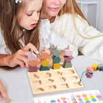 Puzzle enfant perles Montessori pour apprentissage séquençage formes - Vignette | Le Poussin Ludique