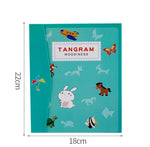 Livre Puzzle Tangram vert magnétique pièces en bois pour enfant - Vignette | Le Poussin Ludique