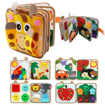 Livre d’activité bébé Montessori avec tête de girafe - Vignette | Le Poussin Ludique