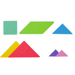 Livre Puzzle Tangram vert magnétique pièces en bois pour enfant - Vignette | Le Poussin Ludique