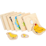 puzzle ludique Montessori en bois cycle de vie pour enfant - Vignette | Le Poussin Ludique