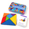 Puzzle enfant tangram en bois couleurs vives