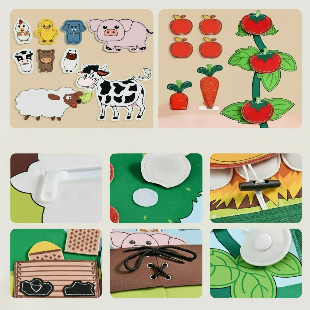 Activités pratiques avec livre petite ferme