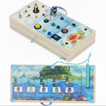 Busy Board 2 en 1 labyrinthe magnétique et boutons LED interactifs - Vignette | Le Poussin Ludique