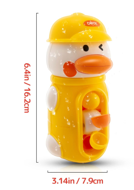 Caneton jouet de bain dimensions pratiques