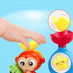 Jouet de bain singe rigolo splash chenille cascade pour bébé - Vignette | Le Poussin Ludique