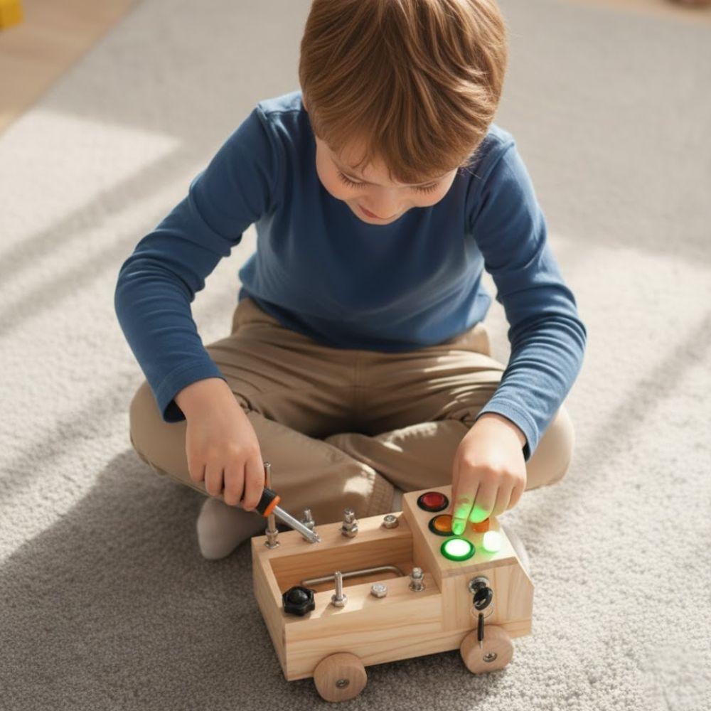 Jeu busy board pour éveil et curiosité
