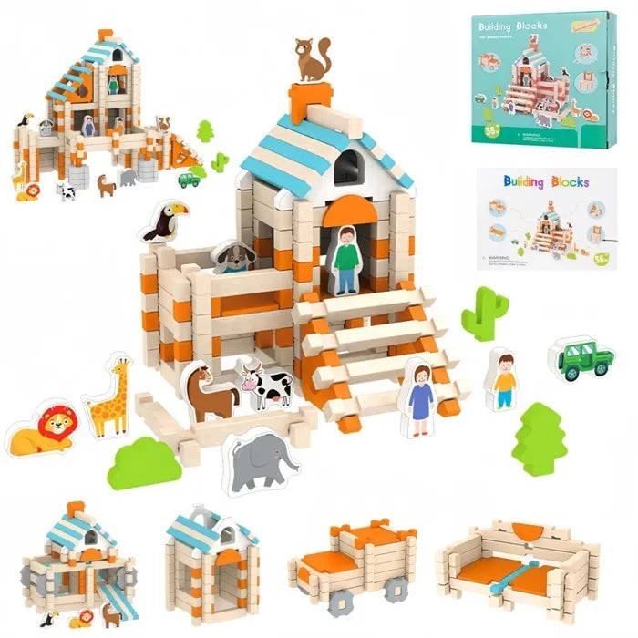 Jeu de construction bois pour stimuler imagination