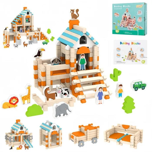 Jeu de construction bois pour stimuler imagination