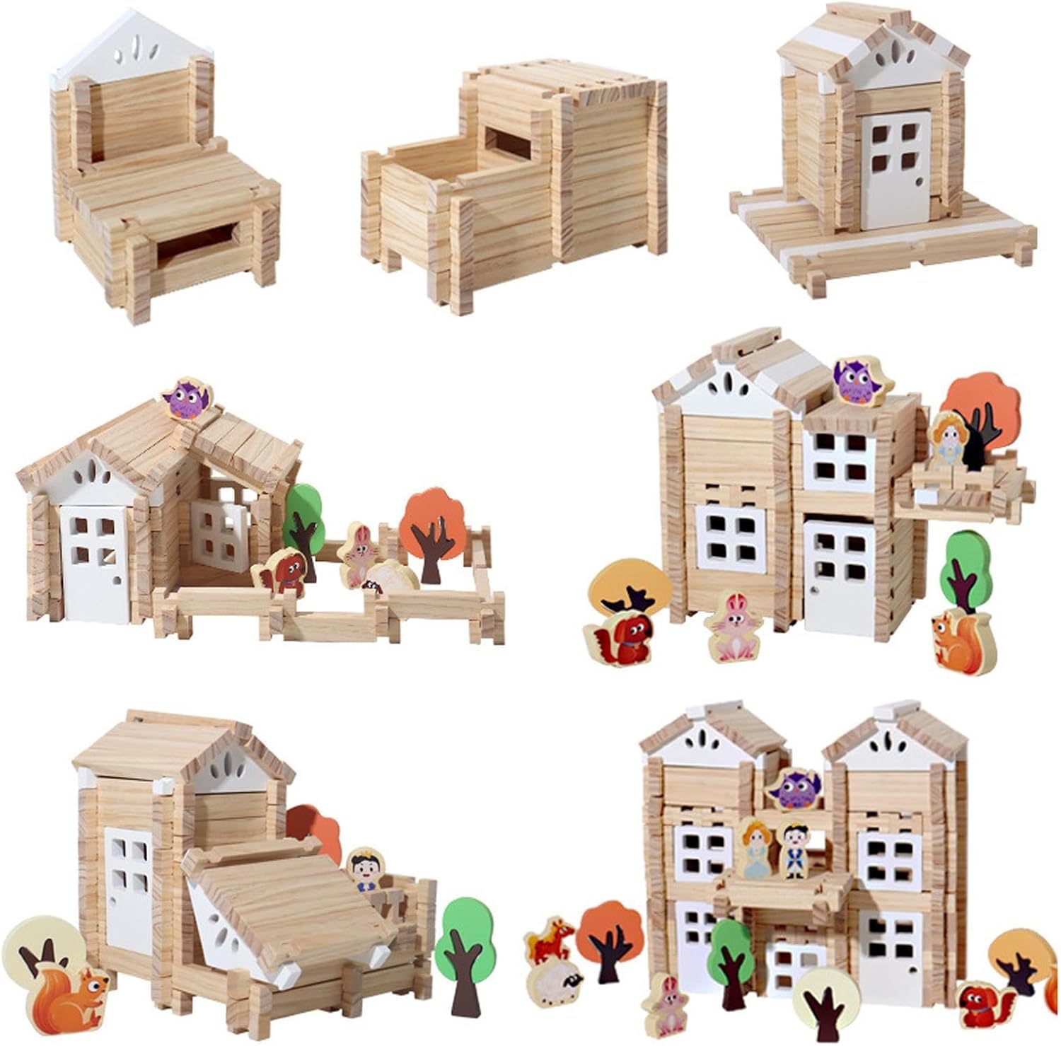 Jeu de construction maison bois favorise créativité
