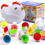 Puzzle enfant maman poule et ses oeufs apprentissage formes chiffres - Vignette | Le Poussin Ludique