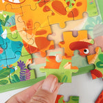 Puzzle enfant livre magnétique animaux 3 en 1 panda girafe dinosaure - Vignette | Le Poussin Ludique