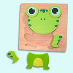 Puzzle encastrement en bois animaux chouette - Vignette | Le Poussin Ludique