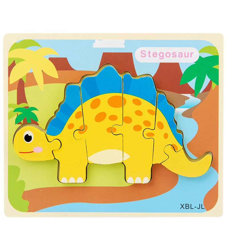 Jeu puzzle dinosaure avec pièces adaptées
