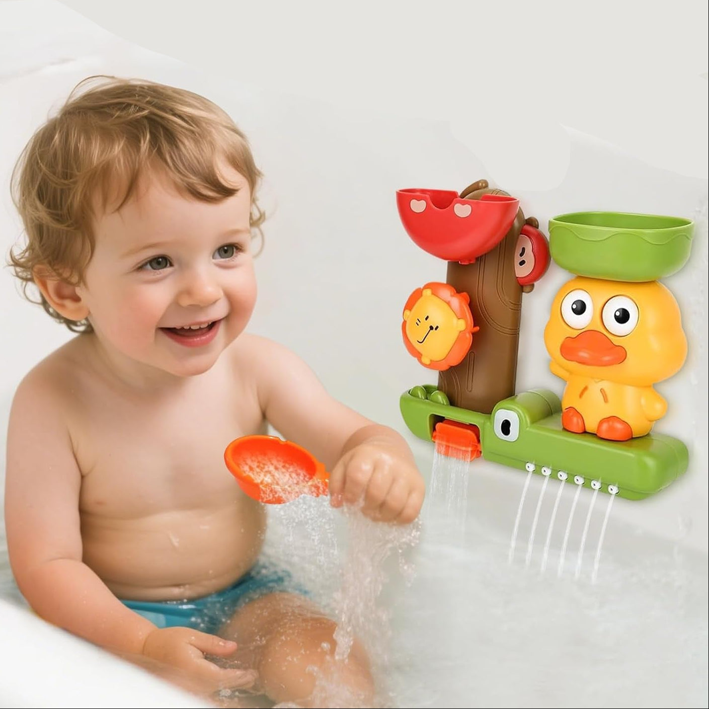 Jouet de bain canard crocodile lion pour bébé