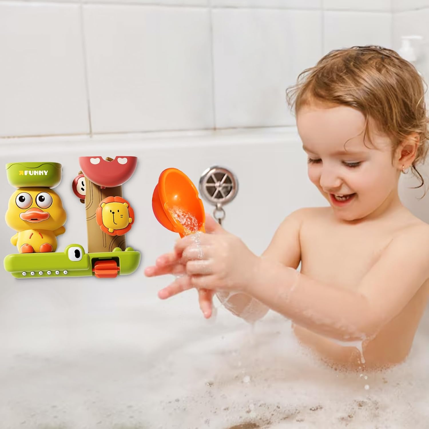 Jouet de bain canard crocodile lion pour bébé