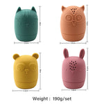 Lot de jouets de bain en silicone animaux mignons couleurs pastel - Vignette | Le Poussin Ludique