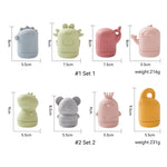 Jouet de bain en silicone animaux mignons couleurs pastel - Vignette | Le Poussin Ludique