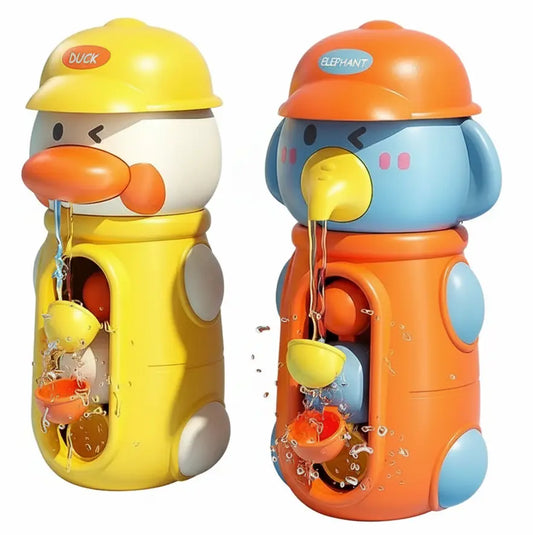 Jouet de bain moulin à eau caneton et éléphant