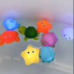 Jouet de bain ensemble filet et animaux lumineux LED - Vignette | Le Poussin Ludique