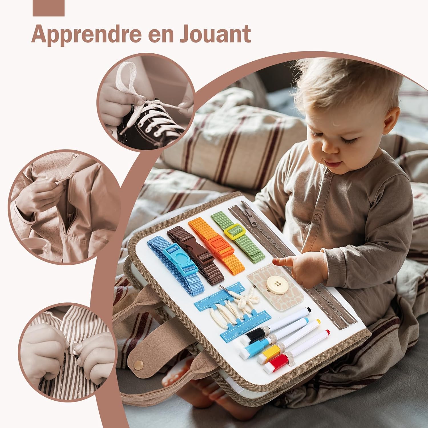 Jouet transportable facile entretien livre Montessori