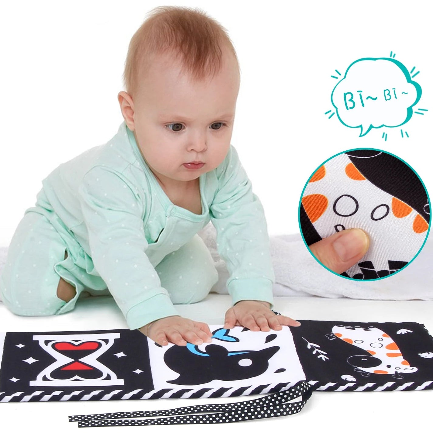 Livre contraste noir blanc pour bébé