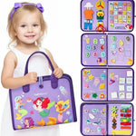 Livre Montessori transportable Malette la Petite Sirène Violette - Vignette | Le Poussin Ludique