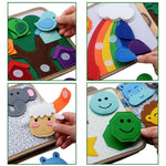 Livre d’activité bébé Montessori avec tête de girafe - Vignette | Le Poussin Ludique