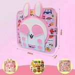 Livre d'activité bébé Montessori avec tête de lapin - Vignette | Le Poussin Ludique