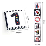 Livre Montessori noir et blanc contrasté pour bébé - Vignette | Le Poussin Ludique