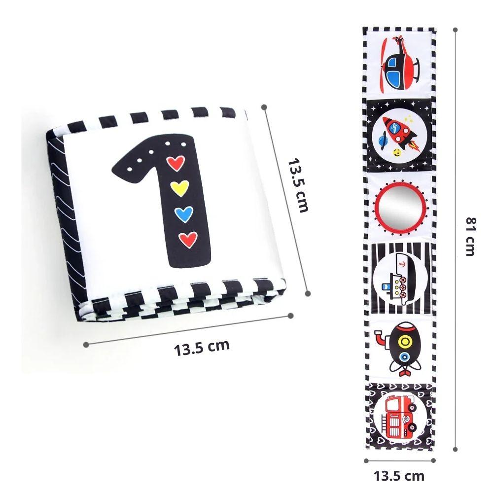 Stimulation visuelle bébé avec livre Montessori