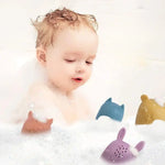 Lot de jouets de bain en silicone animaux mignons couleurs pastel - Vignette | Le Poussin Ludique