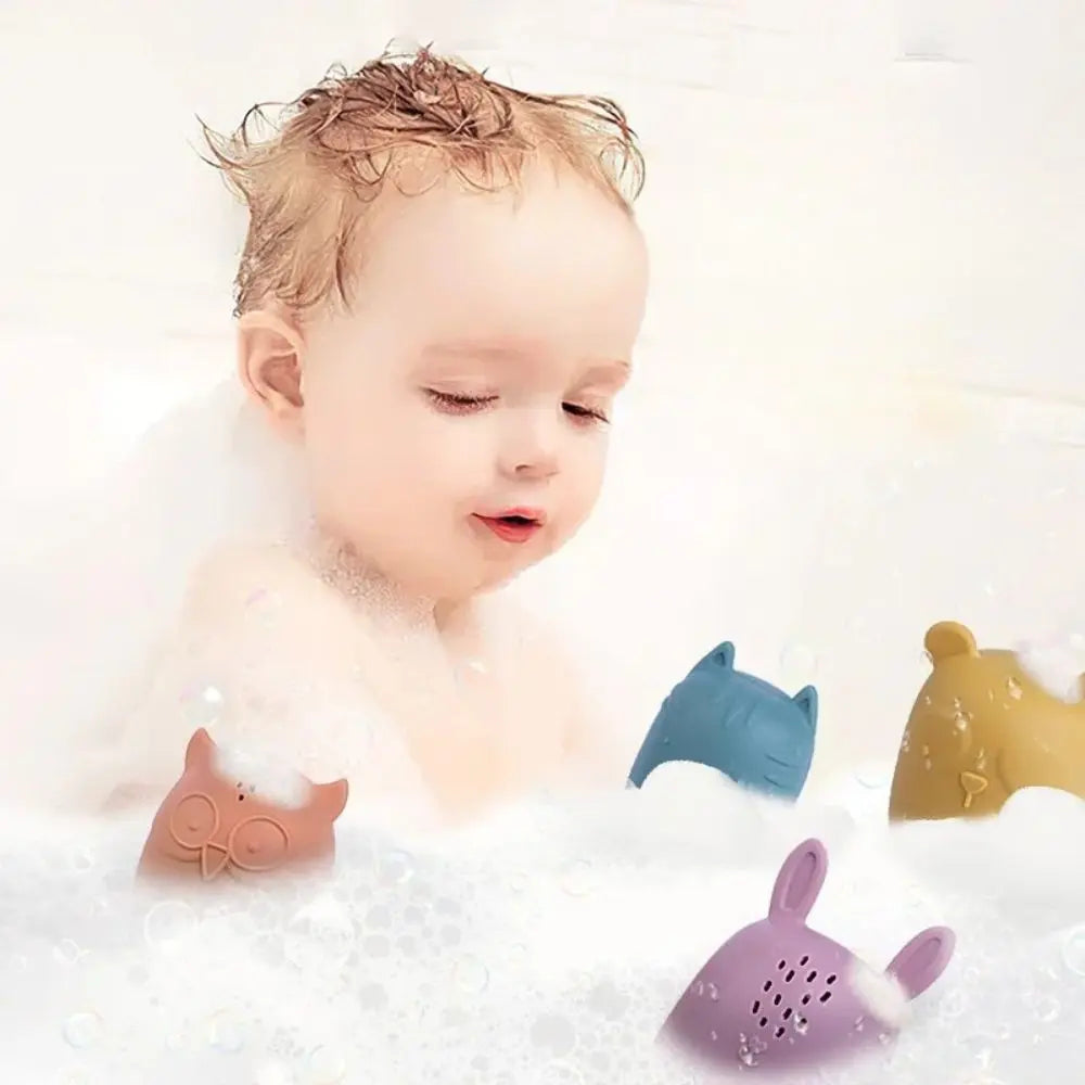 Lot de jouets de bain en silicone sensoriel