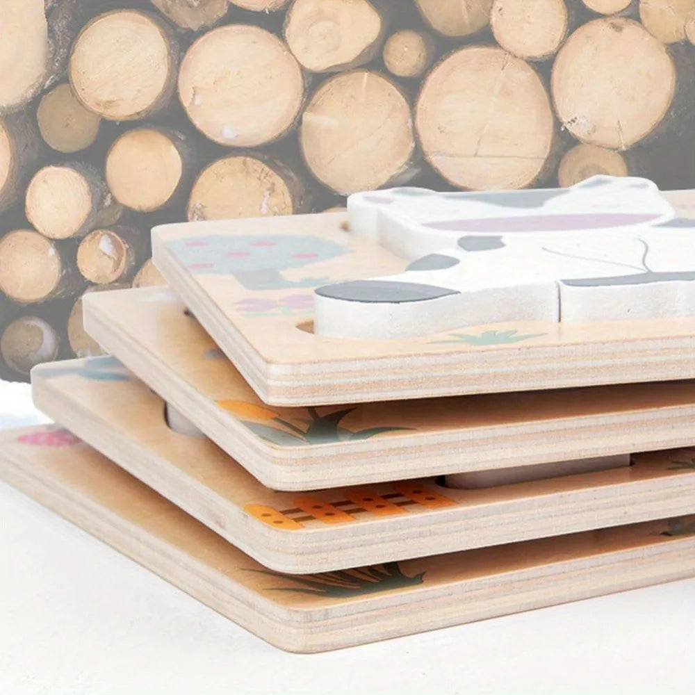 Moment complicité partage puzzle bébé