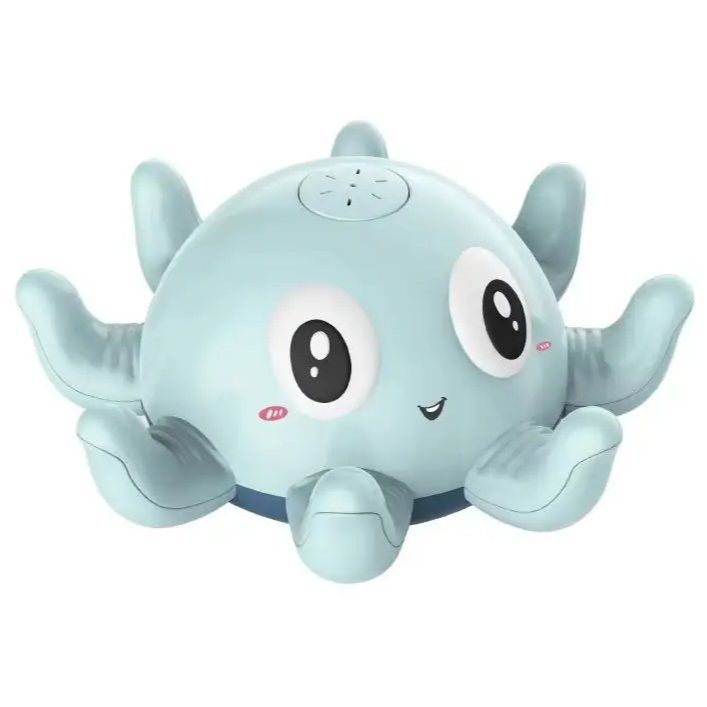 Pieuvre bleue jouet de bain lumineuse