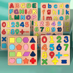 Puzzle bebe éveil Montessori alphabet chiffres et formes - Vignette | Le Poussin Ludique