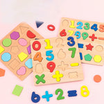 Puzzle bebe éveil Montessori alphabet chiffres et formes - Vignette | Le Poussin Ludique