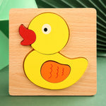 Puzzle encastrement en bois animaux chouette - Vignette | Le Poussin Ludique
