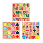 Puzzle bebe éveil Montessori alphabet chiffres et formes - Vignette | Le Poussin Ludique