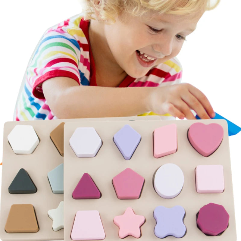 Puzzle bébé Montessori en silicone créatif