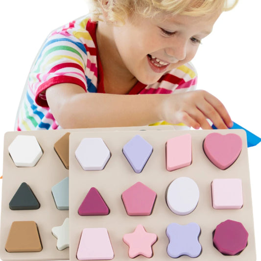 Puzzle bébé Montessori en silicone créatif