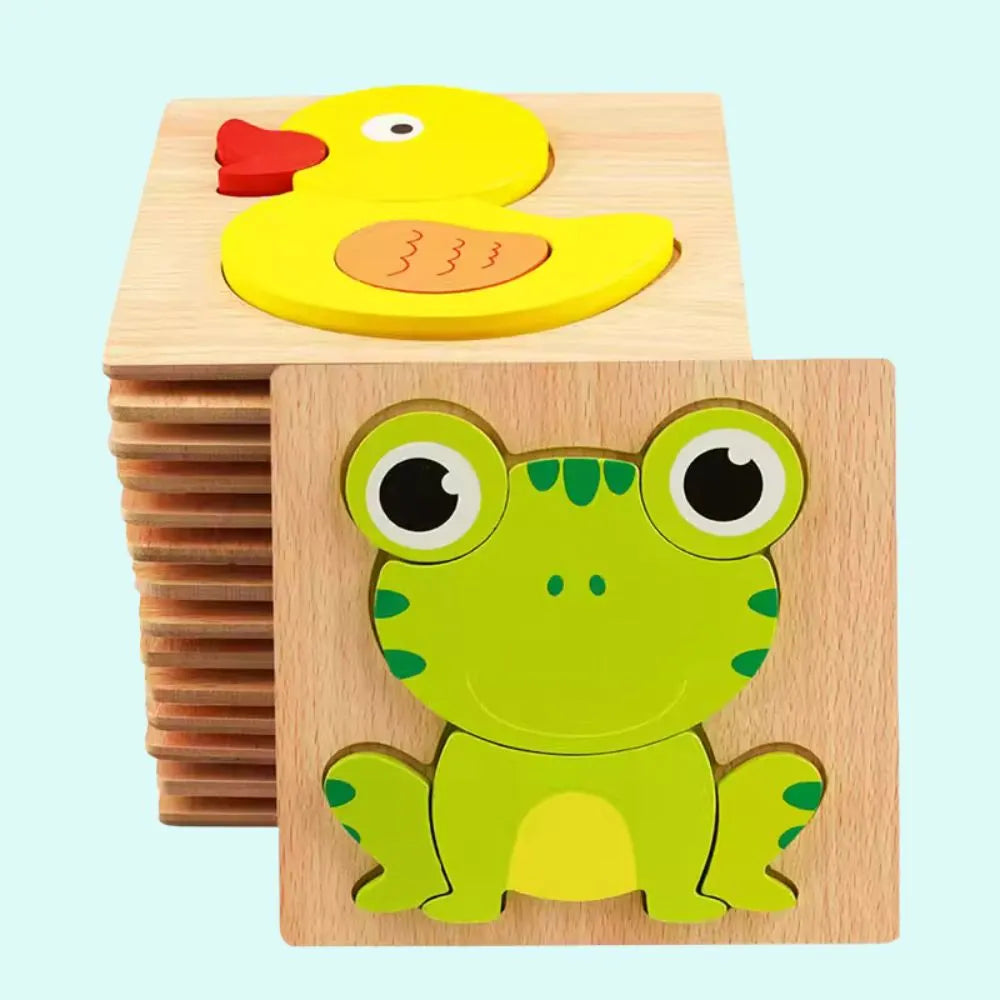Puzzle en bois adapté aux petites mains