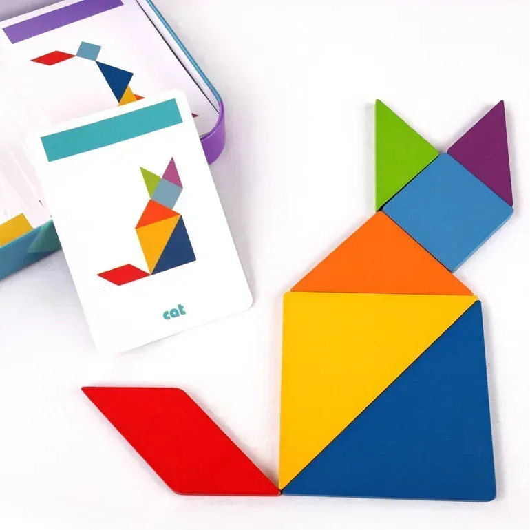 Puzzle en bois pour apprentissage formes géométrie