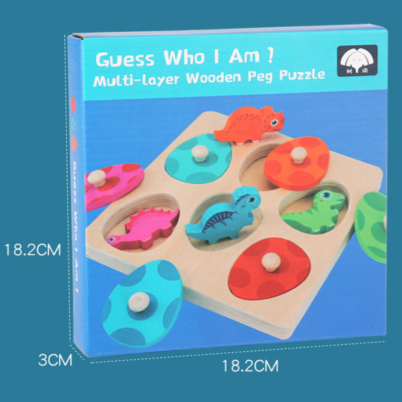 Puzzle bois dinosaures motricité fine enfant